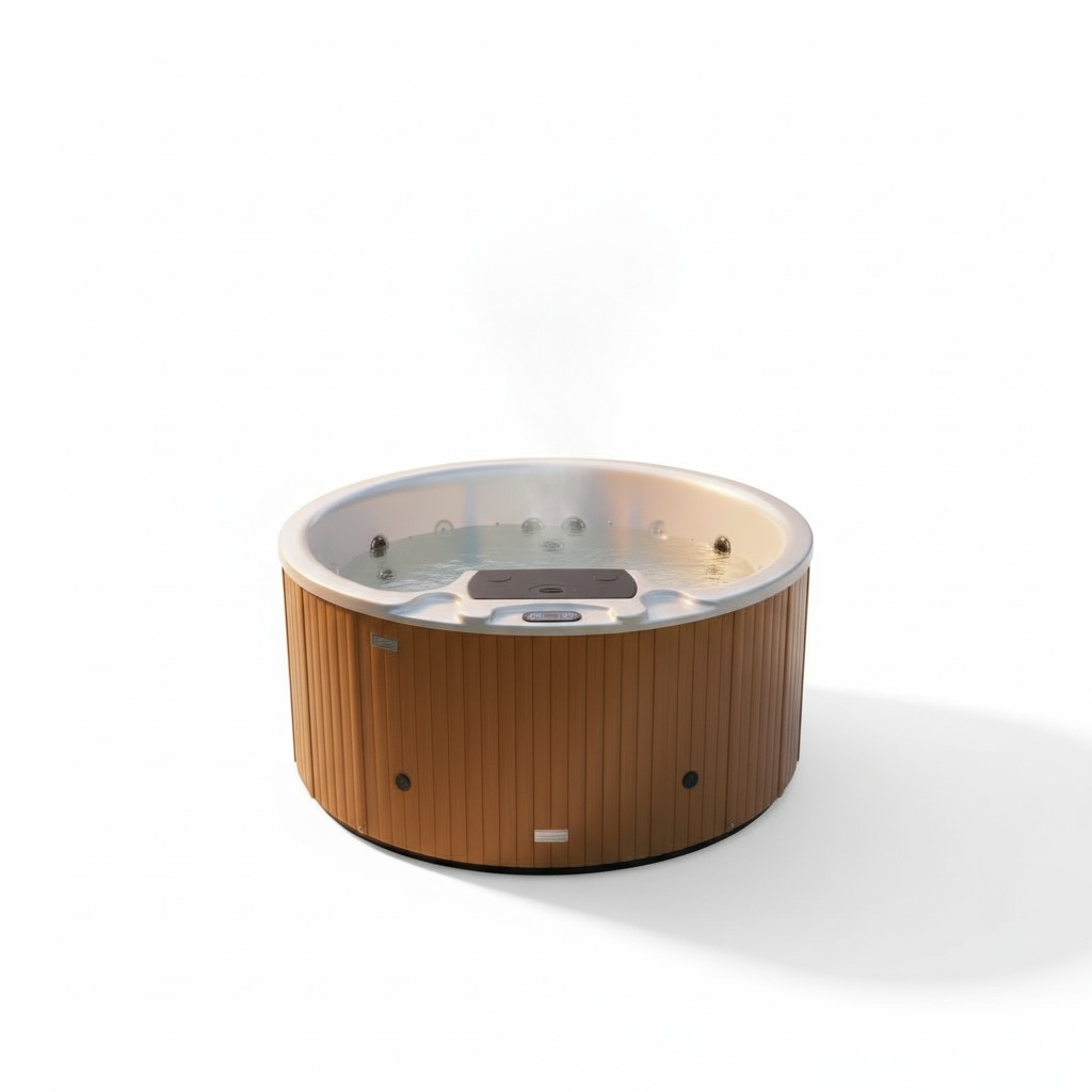 Hot Tub - アクリル製ホットタブ、2～6人用 2200x2200x930mm 長方形スパ浴槽、屋外サーフマッサージスイムスパ（ガーデンプール用）、頑丈設計
