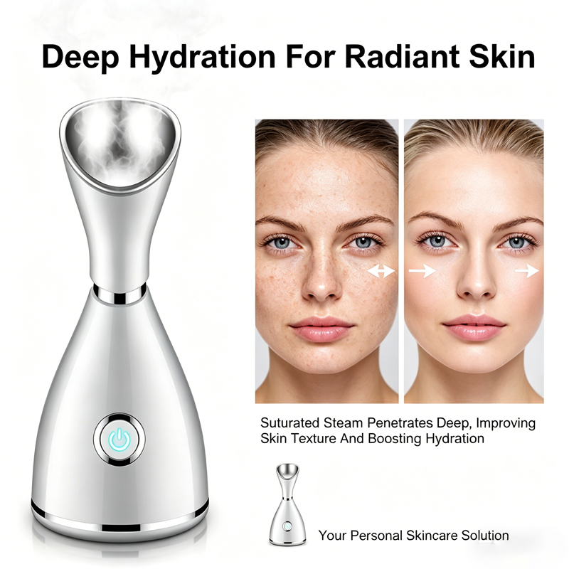 Face Steamer - 70 ミリリットルフェイススチーマーナノスチームホットコンプレスヒートスプレー肌保湿加湿器毛穴ディープクリーニング水水分補給ネブライザー