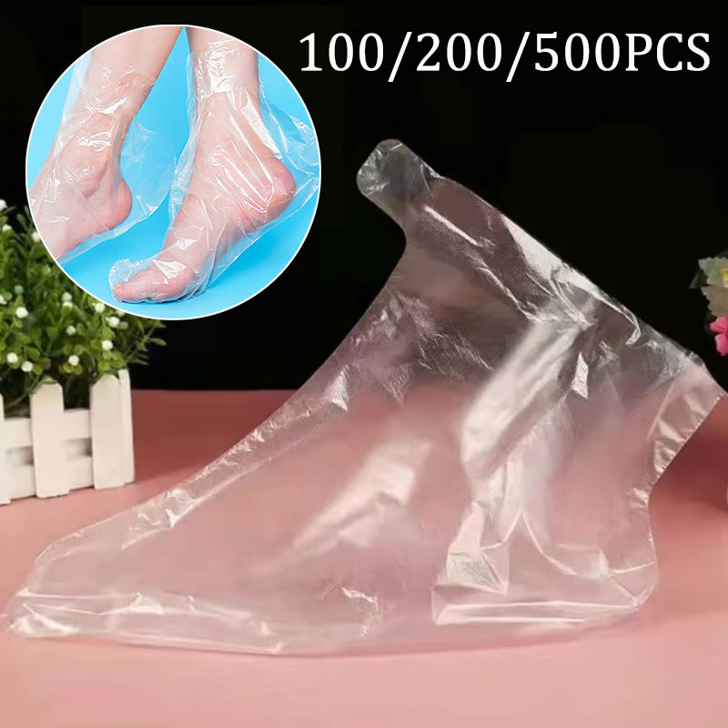 Foot Spa - 100-500 個使い捨て足保湿ソックス透明フットバッグ PE フットスパカバーカルスリムーバー足ケアペディキュアツール