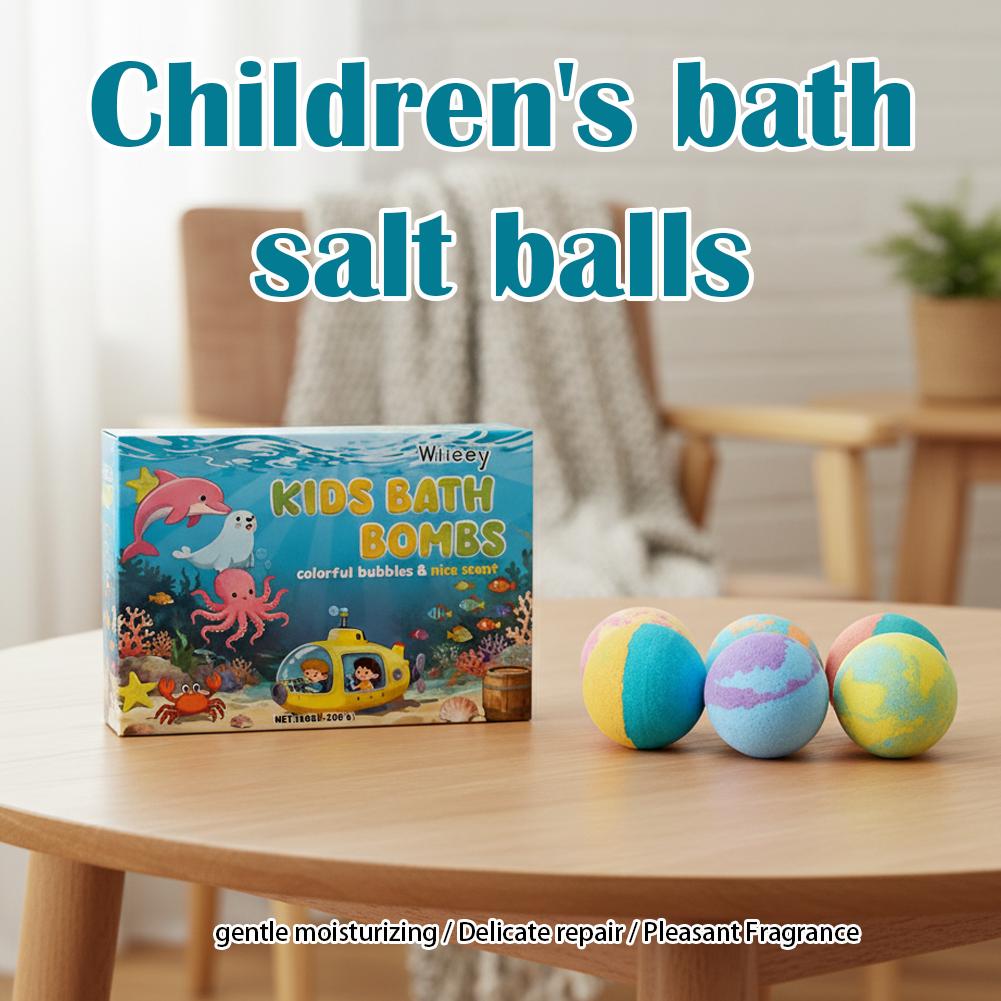 6個入りキッズバブルバスボムセット カラフルな発泡スパボール - Bath Salts のレビューと価格