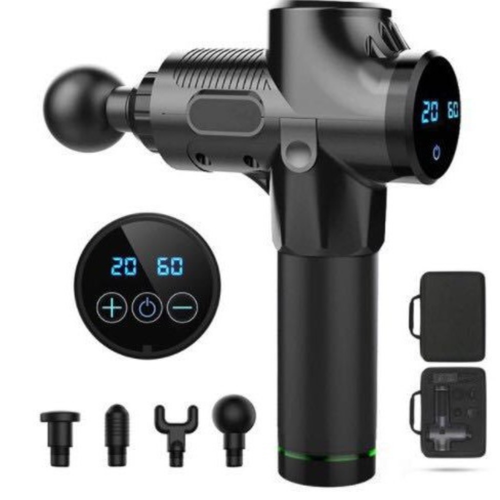 ポータブルパーカッション筋膜マッサージガン、家庭用スポーツト - Massage Gun のレビューと価格