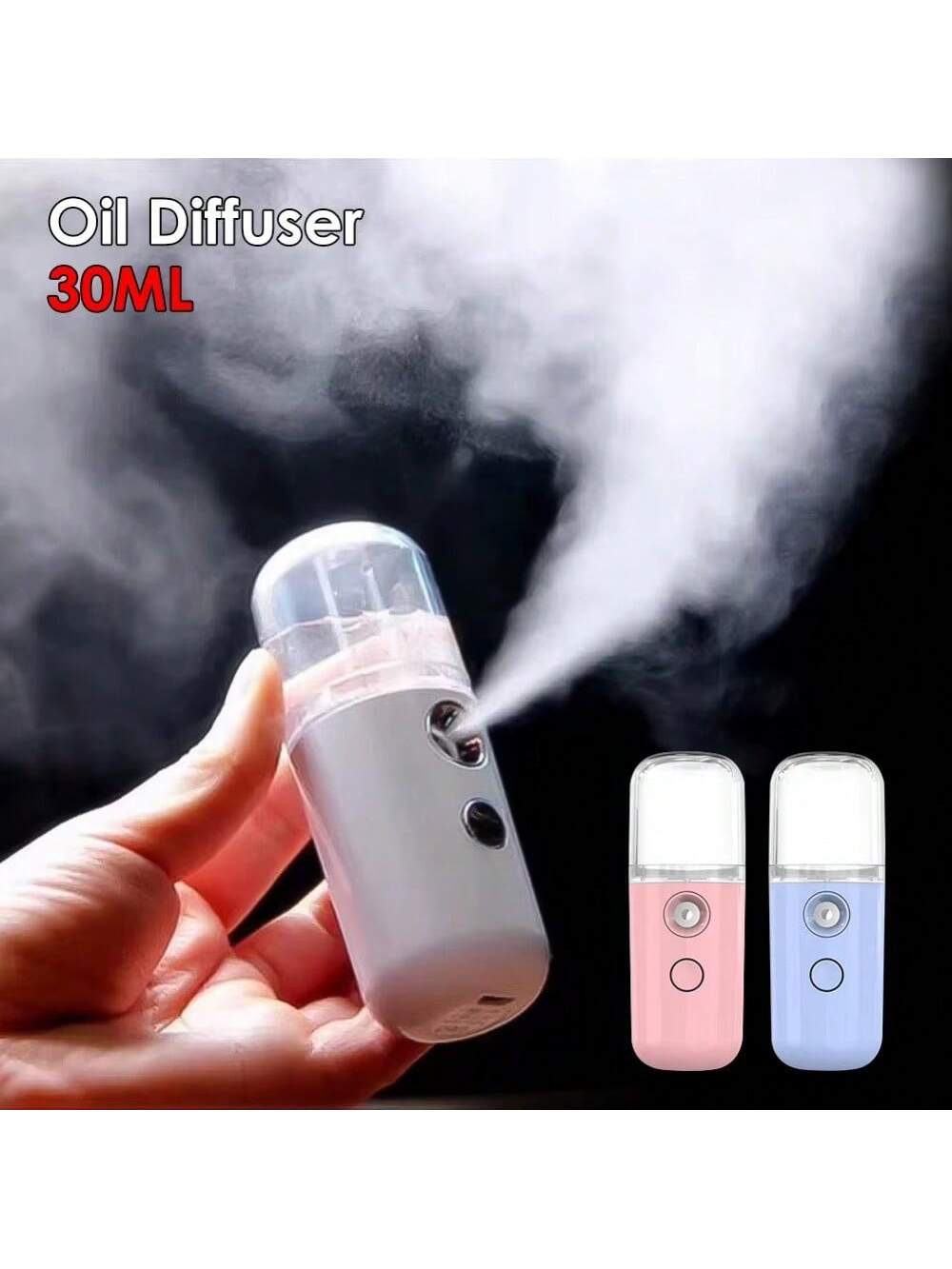 USB ミストフェイシャルスプレー加湿器充電式ネブライザーフ - Face Steamer のレビューと価格