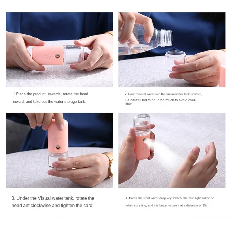 ミニポータブル加湿器フェイシャルスチーマーデバイス美容スプレ - Face Steamer のレビューと価格