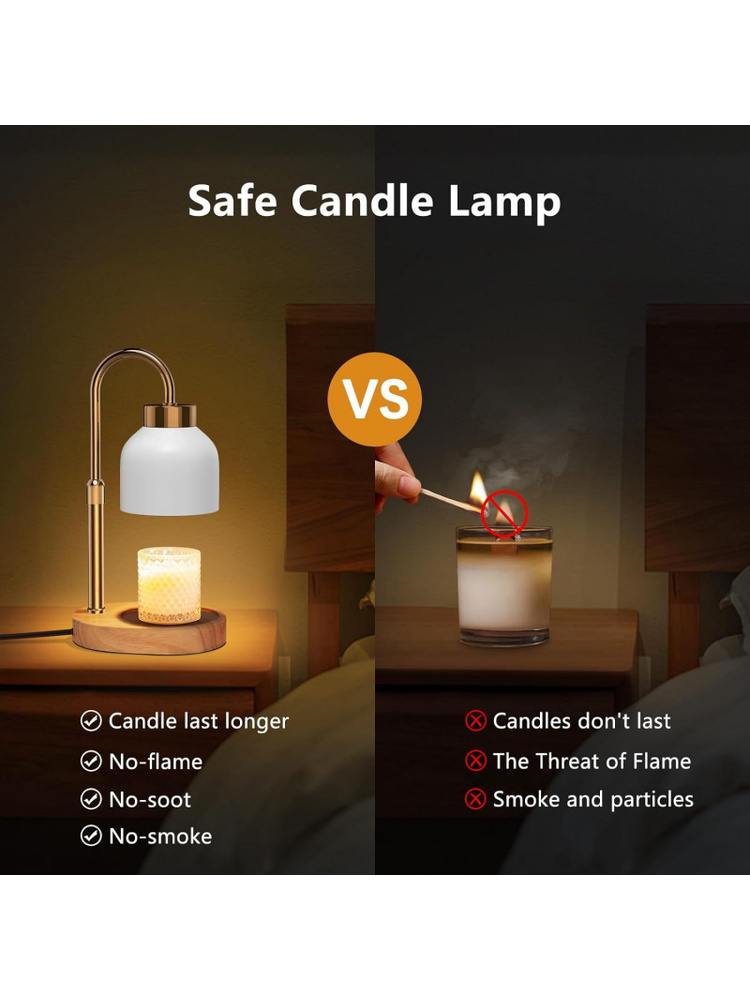24時間タイマー付き調光可能なキャンドルワックス溶解ランプ（ - Wax Warmer のレビューと価格
