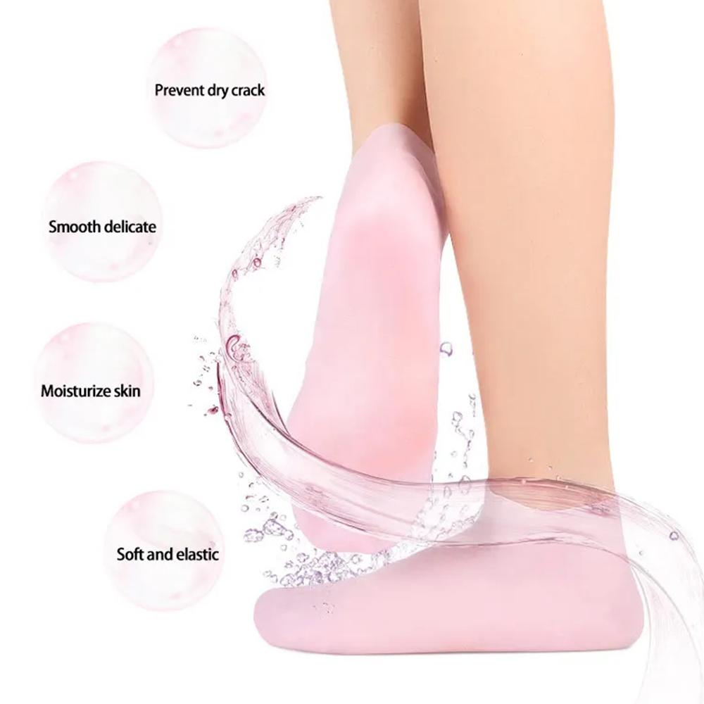 1ペア シリコンフットケアソックス＆再利用可能なSPAジェル - Foot Spa のレビューと価格