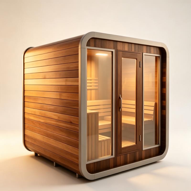 高級カスタムサウナルーム、無垢材製、保温性に優れたキャビン、 - Spa Wellness Gym のレビューと価格