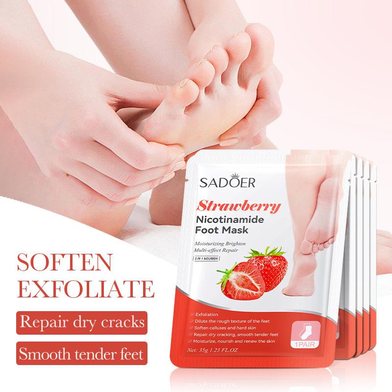 1ペア SADOER フルーツフットマスク 保湿フットピーリ - Foot Spa のレビューと価格