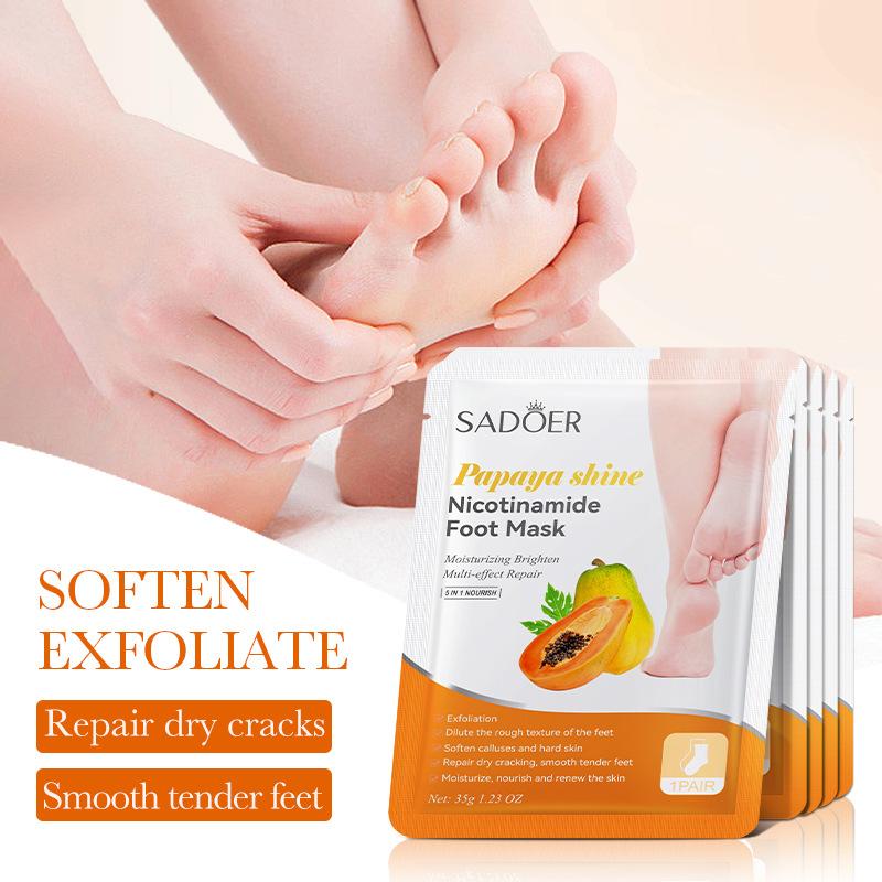 1ペア SADOER フルーツフットマスク 保湿フットピーリ - Foot Spa のレビューと価格