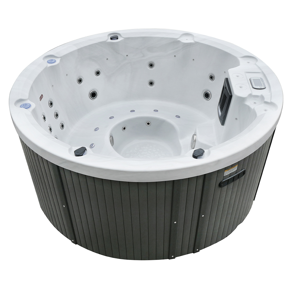 屋外スパ、アクリル製1950 x 810 mm丸型ホットタブ - Hot Tub のレビューと価格