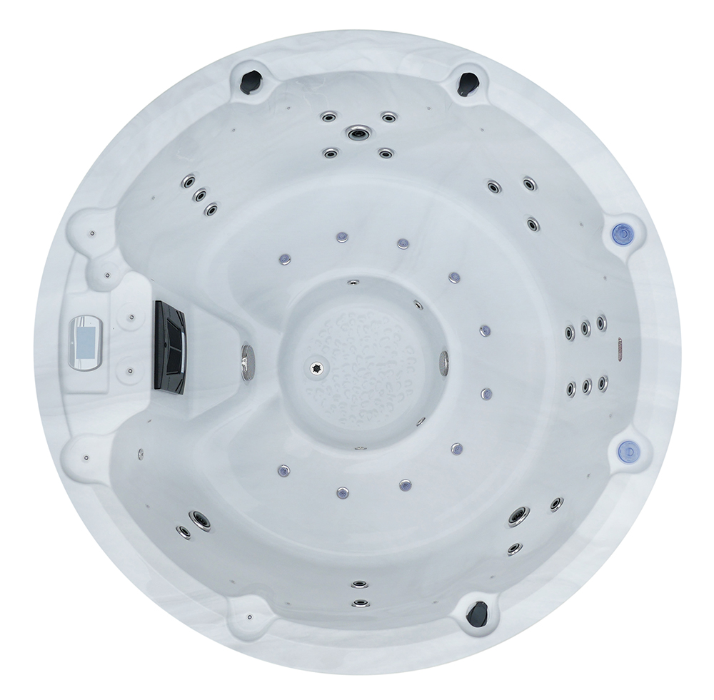 屋外スパ、アクリル製1950 x 810 mm丸型ホットタブ - Hot Tub のレビューと価格