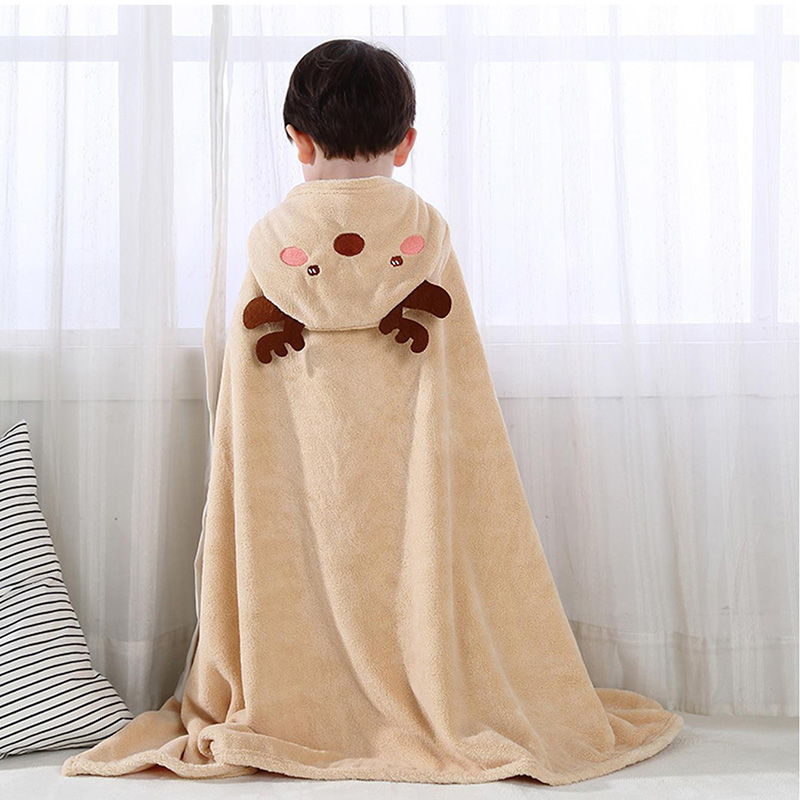 可愛い漫画柄のコーラルフリース素材の着る毛布、柔らかく快適で - Spa Towel のレビューと価格